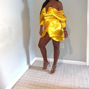 Satin Gold Dress